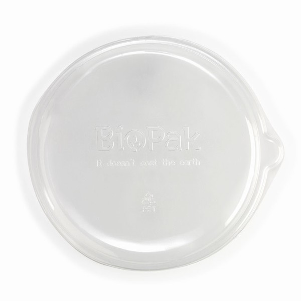 BioPak Biocane Bowl LID PET To Suit 24 32 40oz Bowls