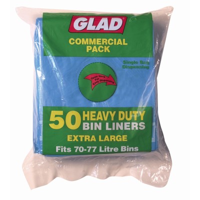 "GLAD" Bin Liner 70-75L Blue 20um