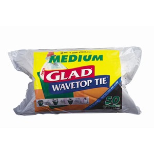 "GLAD" Wavetop Tie Tidy Bags 27L Medium White
