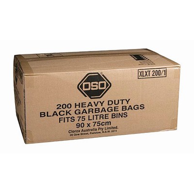 "OSO" Bin Liner Heavy Duty 70-77L Black 50um