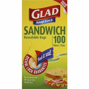 GLAD Snaplock Sandwich Bag 180 X 170