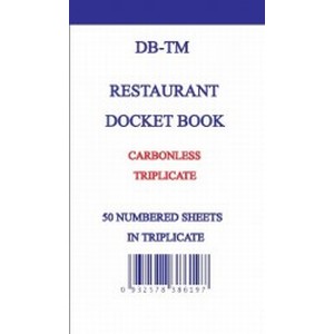 Docket Books Restaurant Triplicate