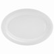 Platter - Reusable Plastic White Oval 47x33cm