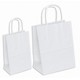 Paper Bag White handles 16.5x14x75cm (petite)