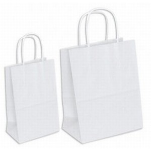 Paper Bag White Handles 420x320x110mm (large)