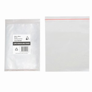 Bag LDPE Resealable 255x205mm50um Bags