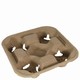 Carry Tray Moulded Fibre Natural 4 Cup