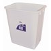 Bin Plastic Desk Waste 30L White